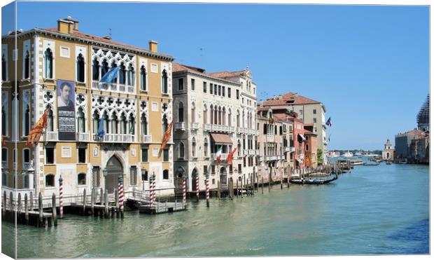 Venice city and Venice cannal in northeastern Ital Canvas Print by M. J. Photography