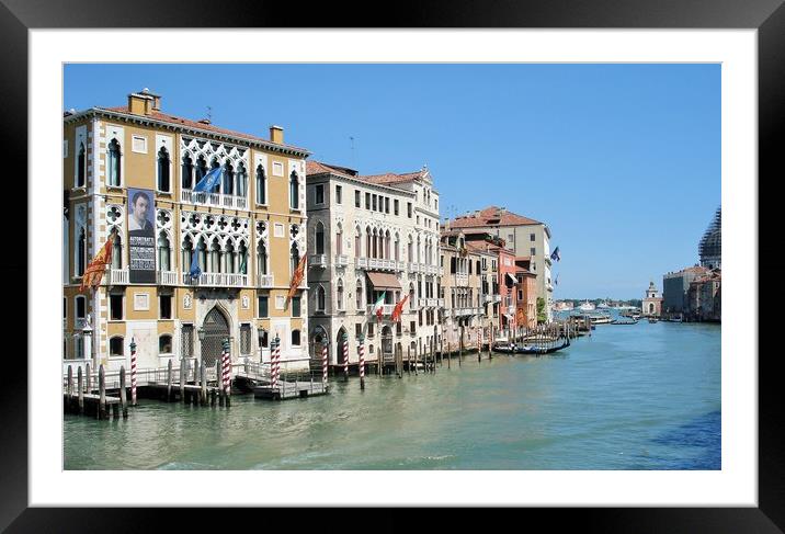 Venice city and Venice cannal in northeastern Ital Framed Mounted Print by M. J. Photography