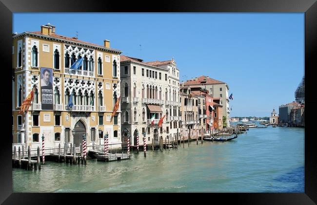 Venice city and Venice cannal in northeastern Ital Framed Print by M. J. Photography