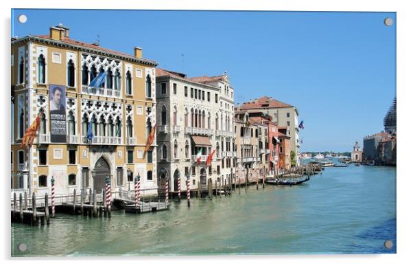 Venice city and Venice cannal in northeastern Ital Acrylic by M. J. Photography