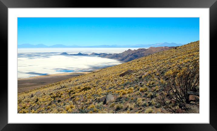 At the edge of the salt flats Framed Mounted Print by Theo Spanellis