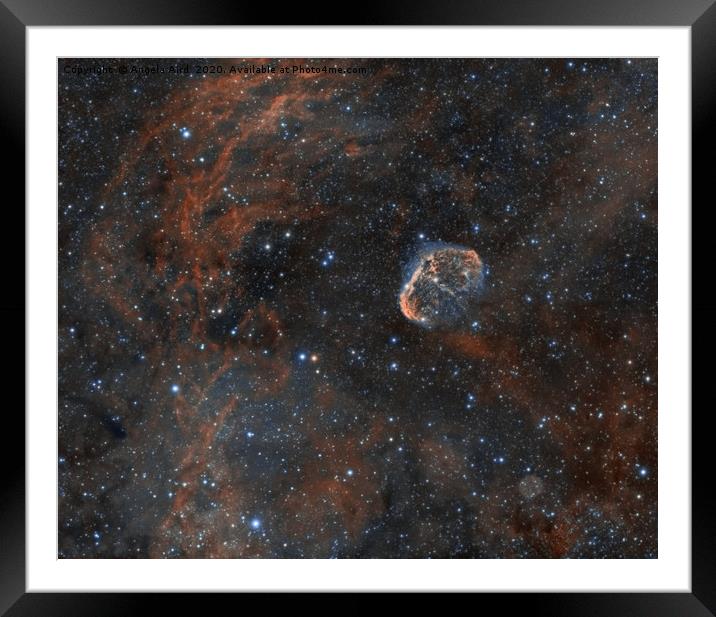 Crescent Nubula. Framed Mounted Print by Angela Aird