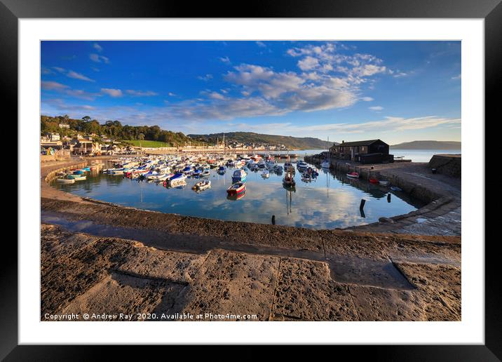 Harbour View (The Cobb Framed Mounted Print by Andrew Ray