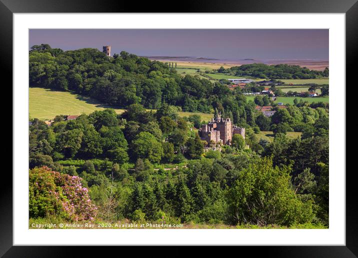 Above Dunster Castle Framed Mounted Print by Andrew Ray