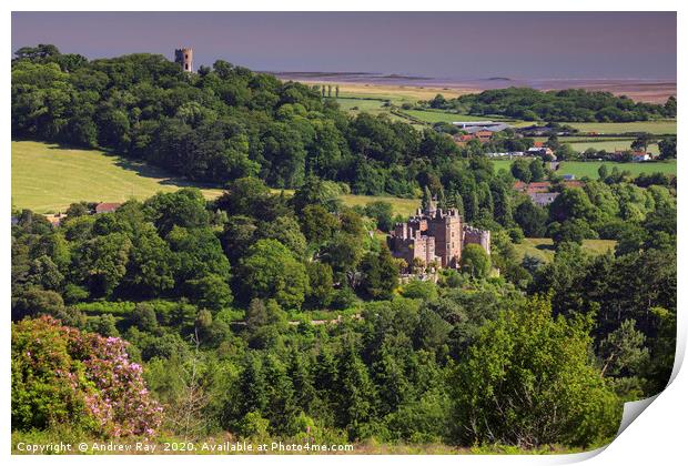 Above Dunster Castle Print by Andrew Ray