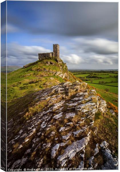 Church View (Brent Tor) Canvas Print by Andrew Ray
