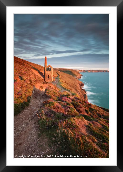 Path to Towanroath Engine House (Wheal Coates) Framed Mounted Print by Andrew Ray