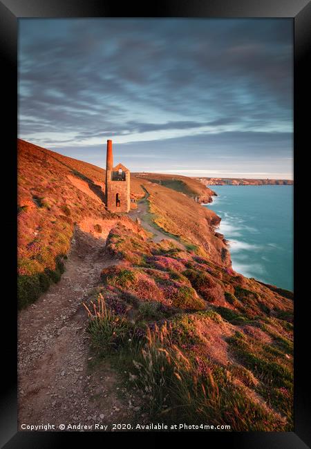 Path to Towanroath Engine House (Wheal Coates) Framed Print by Andrew Ray