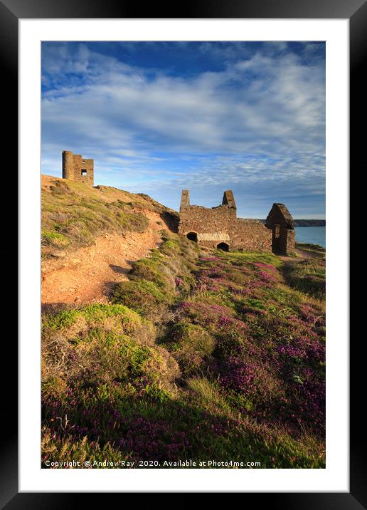 Engine Houses at Wheal Coates Framed Mounted Print by Andrew Ray