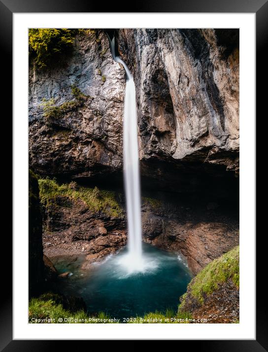 Berglistuber Waterfalls in Switzerland Framed Mounted Print by DiFigiano Photography