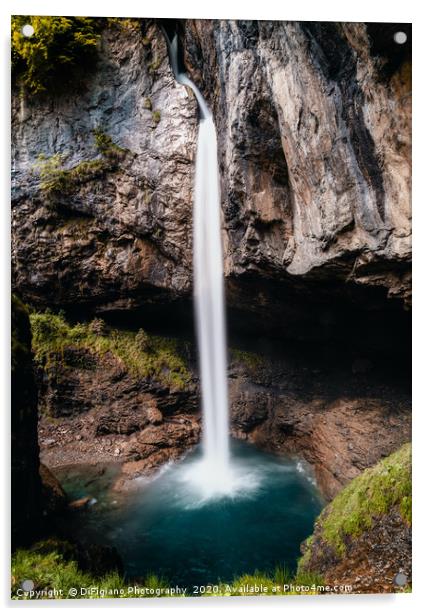 Berglistuber Waterfalls in Switzerland Acrylic by DiFigiano Photography