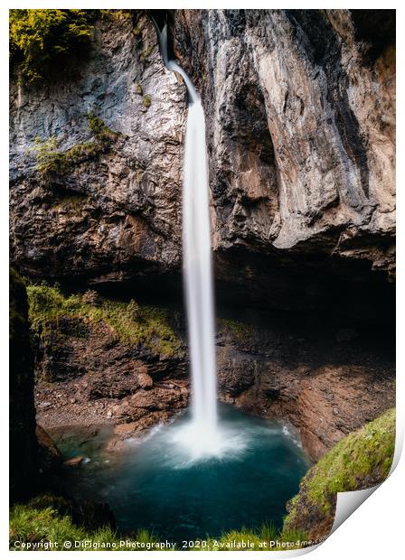 Berglistuber Waterfalls in Switzerland Print by DiFigiano Photography