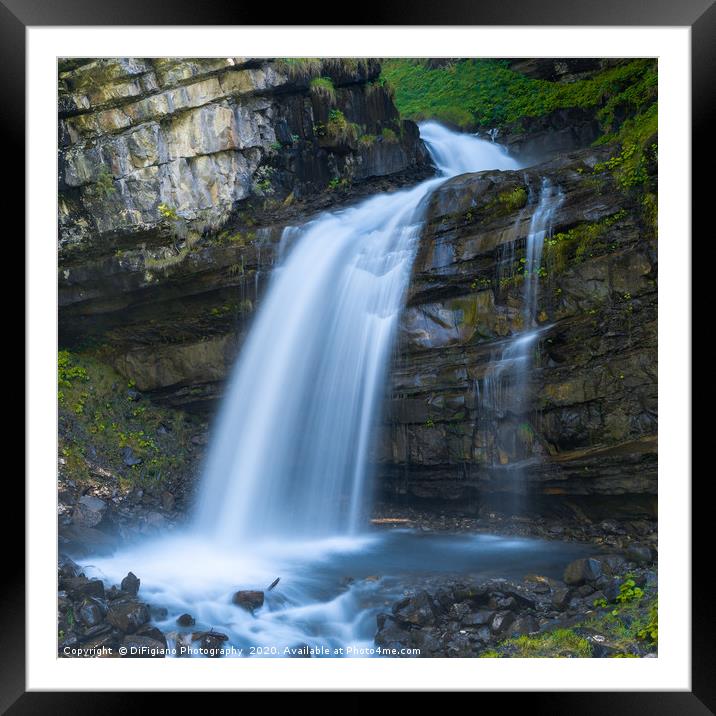 Lower Diesbach Falls Framed Mounted Print by DiFigiano Photography