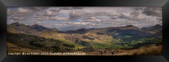 Snowdonia Panorama Framed Print by Lee Sutton