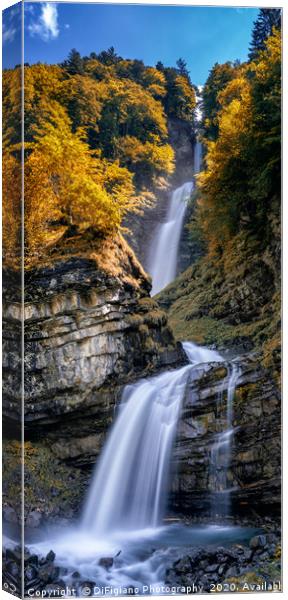 Diesbach Creek Waterfalls Canvas Print by DiFigiano Photography