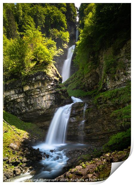 Late Spring At Diesbach Creek Waterfalls Print by DiFigiano Photography