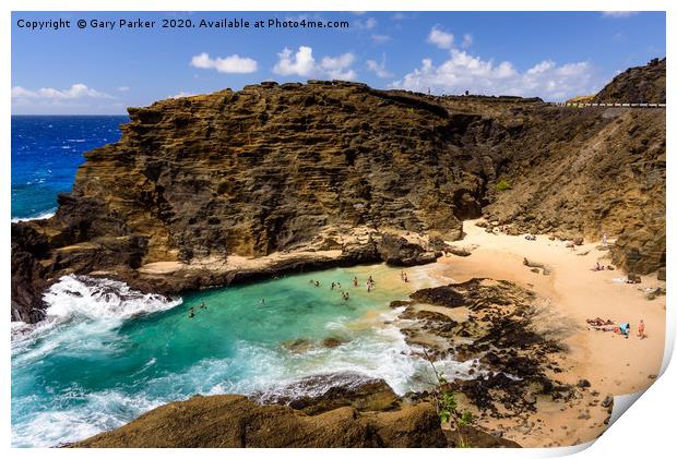 View of Halona Cove, Oahu, Hawaii  Print by Gary Parker