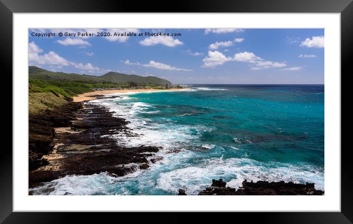 View of Sandy Beach Park, Hawaii Framed Mounted Print by Gary Parker