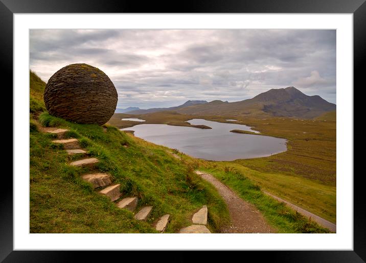 The Globe at Knockan Crag Assynt Framed Mounted Print by Derek Beattie