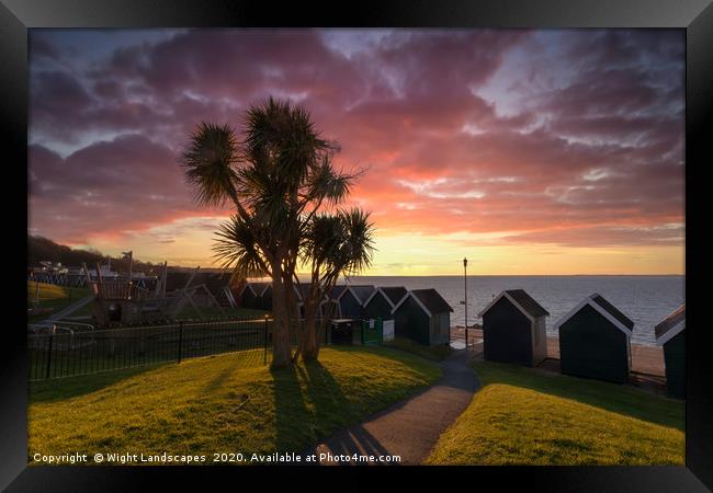Gurnard Bay Sunset Isle Of Wight Framed Print by Wight Landscapes