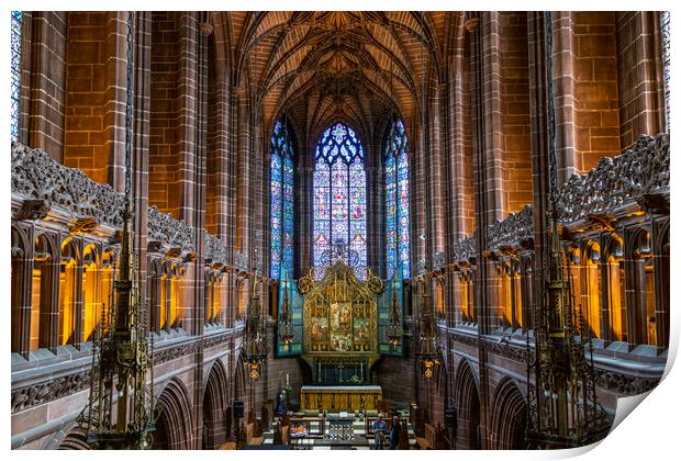 Liverpool cathedral architecture Print by Kevin Elias