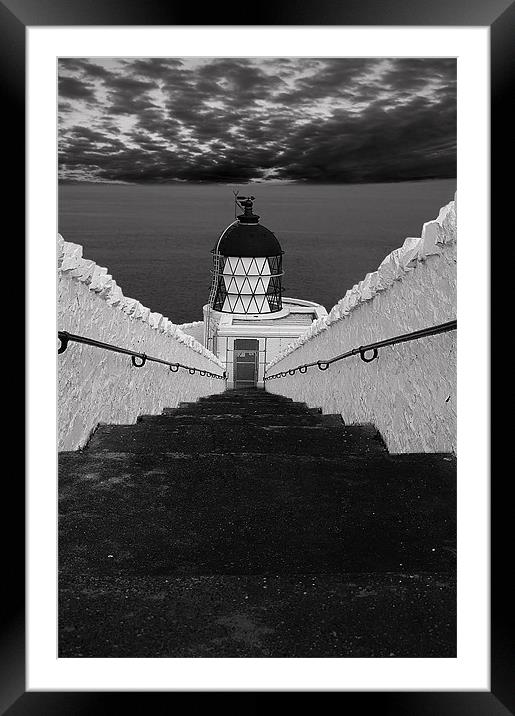 St Abbs Lighthouse Framed Mounted Print by Keith Thorburn EFIAP/b