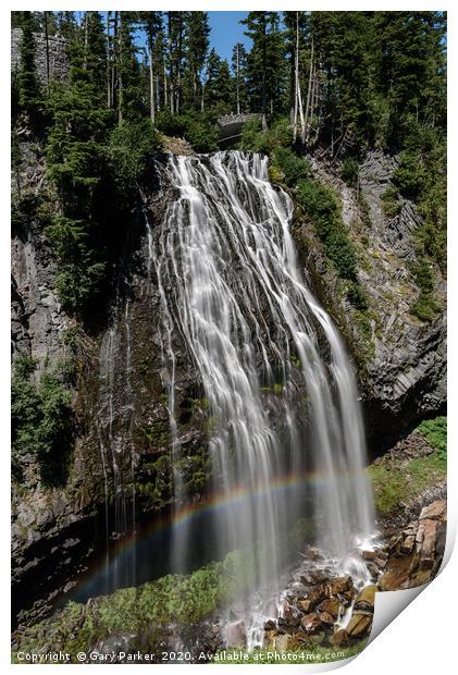 Narada Falls, in Mount Rainier National Park.  Print by Gary Parker