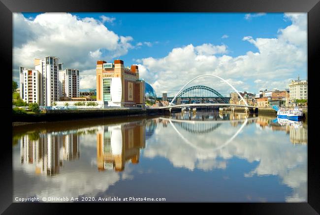 River Tyne at Newcastle & the Sage Gallery Framed Print by DHWebb Art
