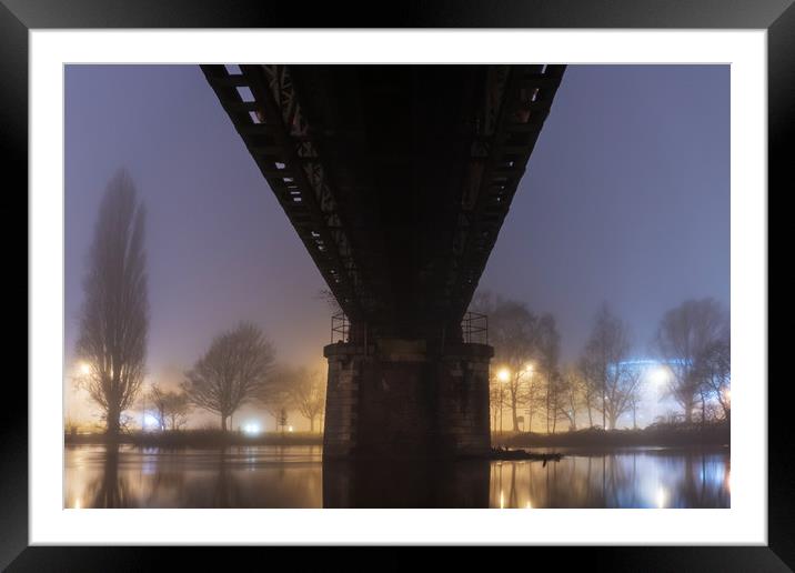 Misty winters night. Framed Mounted Print by David Wall