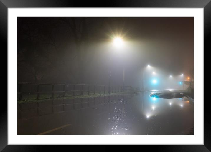Floods and fog Framed Mounted Print by David Wall