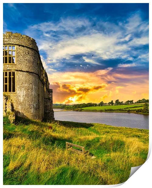 Carew Castle, Pembrokeshire, Wales, UK Print by Mark Llewellyn