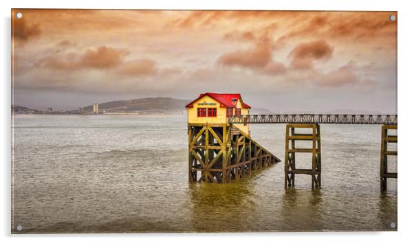 Mumbles Lifeboat Station, Swansea, Wales, UK Acrylic by Mark Llewellyn