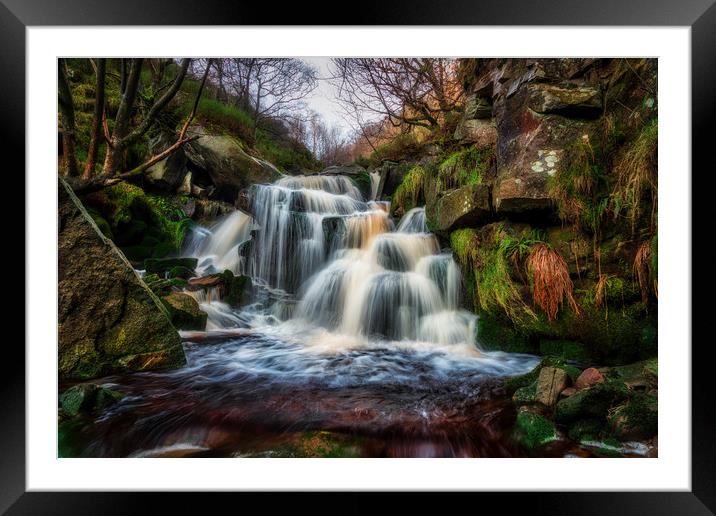 Waterfall Framed Mounted Print by Graham Morris