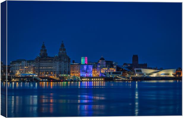 Liverpool Nightscape Canvas Print by Graham Morris