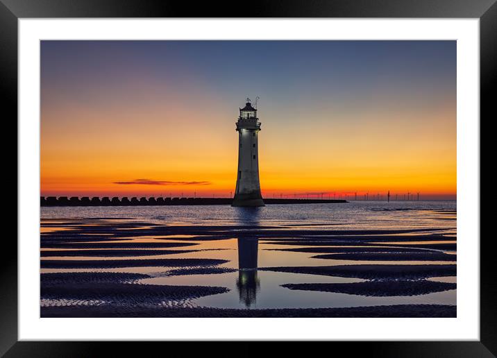 New Brighton Sunset Framed Mounted Print by Graham Morris