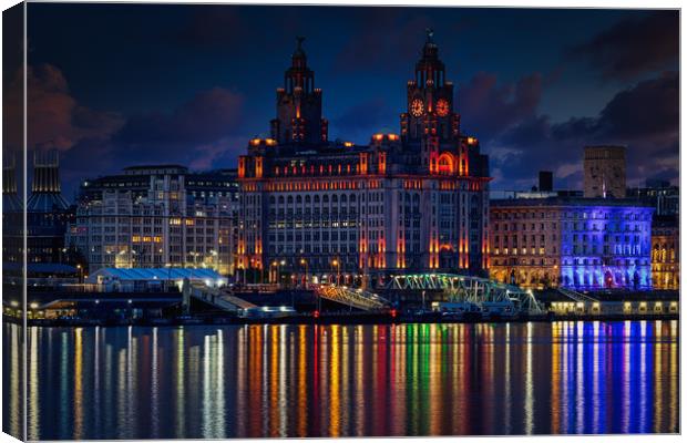 Liver Building Nights Canvas Print by Graham Morris