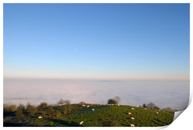 Above the clouds Print by David Wall