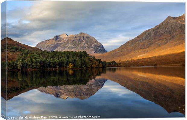 Loch Clair Reflections Canvas Print by Andrew Ray