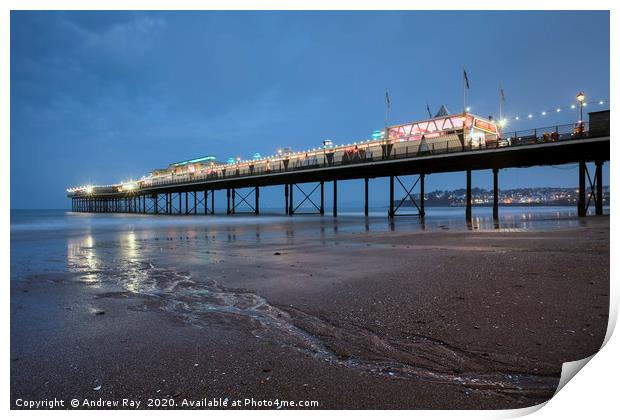 The Pier at Paignton Print by Andrew Ray