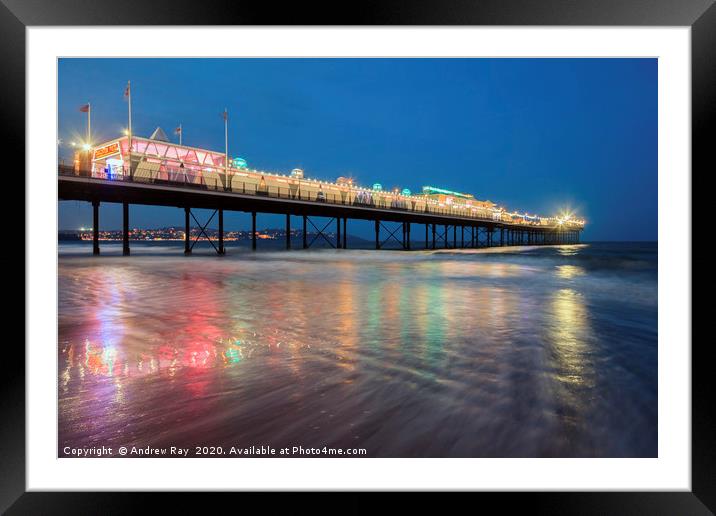 Waters Edge (Paignton Pier) Framed Mounted Print by Andrew Ray