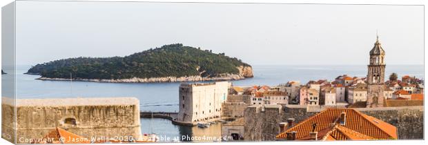Dubrovnik old town letterbox crop Canvas Print by Jason Wells