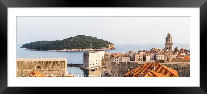 Dubrovnik old town letterbox crop Framed Mounted Print by Jason Wells