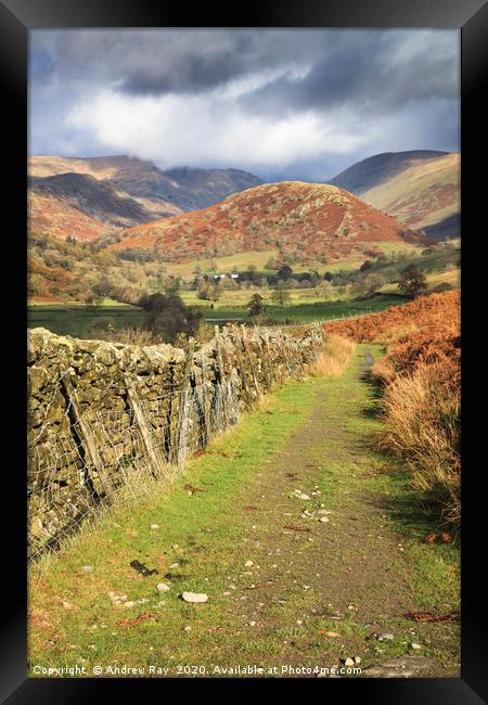 Troutbeck Valley Framed Print by Andrew Ray