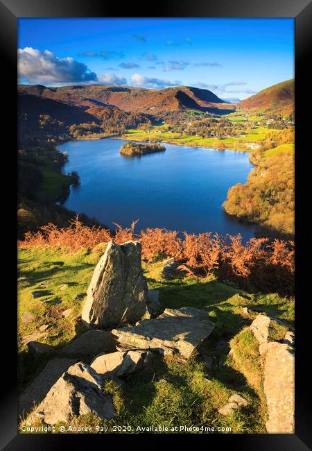 Grassmere View Framed Print by Andrew Ray
