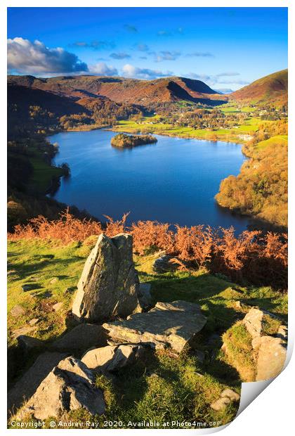 Grassmere View Print by Andrew Ray