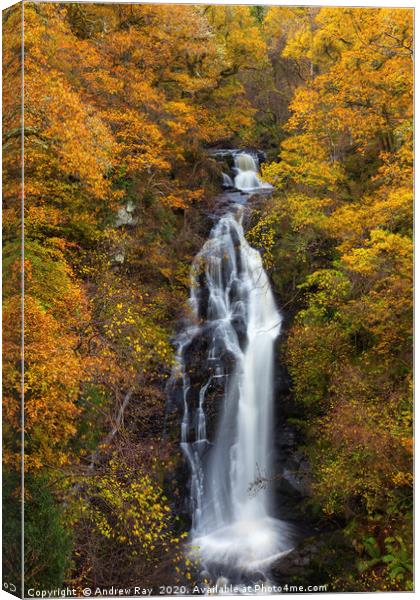 Black Spout (Perthshire) Canvas Print by Andrew Ray