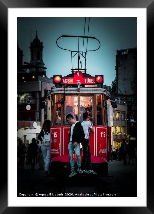 Taksim Square at Twilight Framed Mounted Print by Agnes Elizabeth