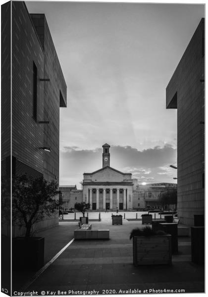 Southampton City Centre in Monochrome Canvas Print by KB Photo