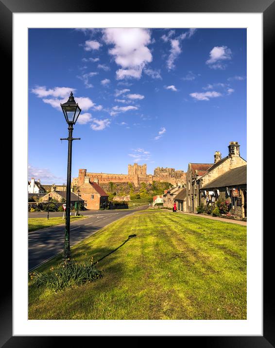 Bamburgh village quiet and peaceful  Framed Mounted Print by Naylor's Photography