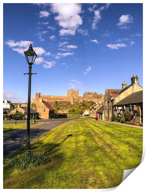 Bamburgh village quiet and peaceful  Print by Naylor's Photography